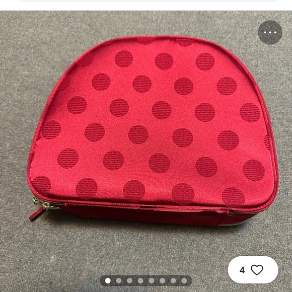 #0999+ Elegant Red Polka Dot Women's Makeup Bag - Picture 9 of 9
